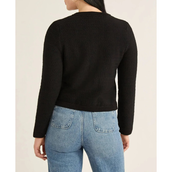 Free Assembly Womens Welt Pocket Cardigan Sweater Black Soot Size XXL (20) - Picture 8 of 8